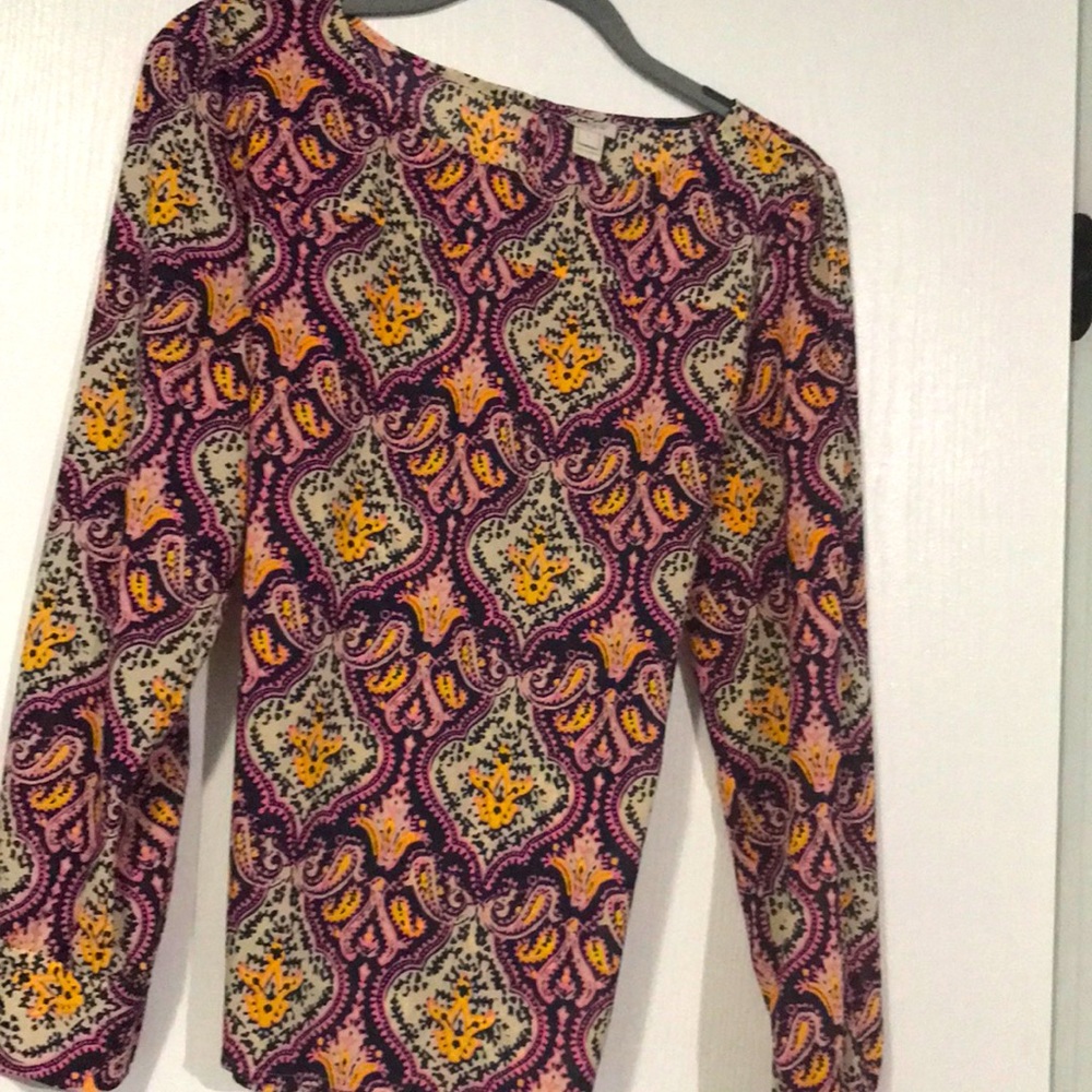 J.crew light and comfortable fabric, long sleeves u can use it for any occasion
